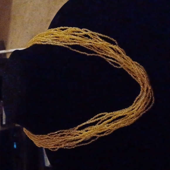 Yellow Multi Strand homemade Necklace - Picture 1 of 5